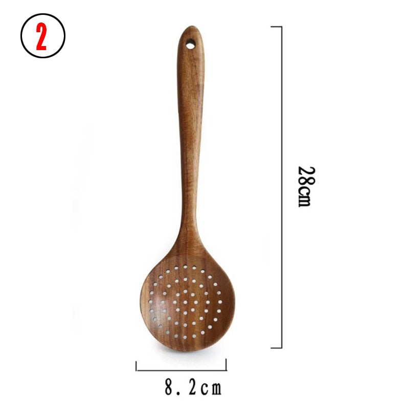 7pcs/set Natural Wood cookware