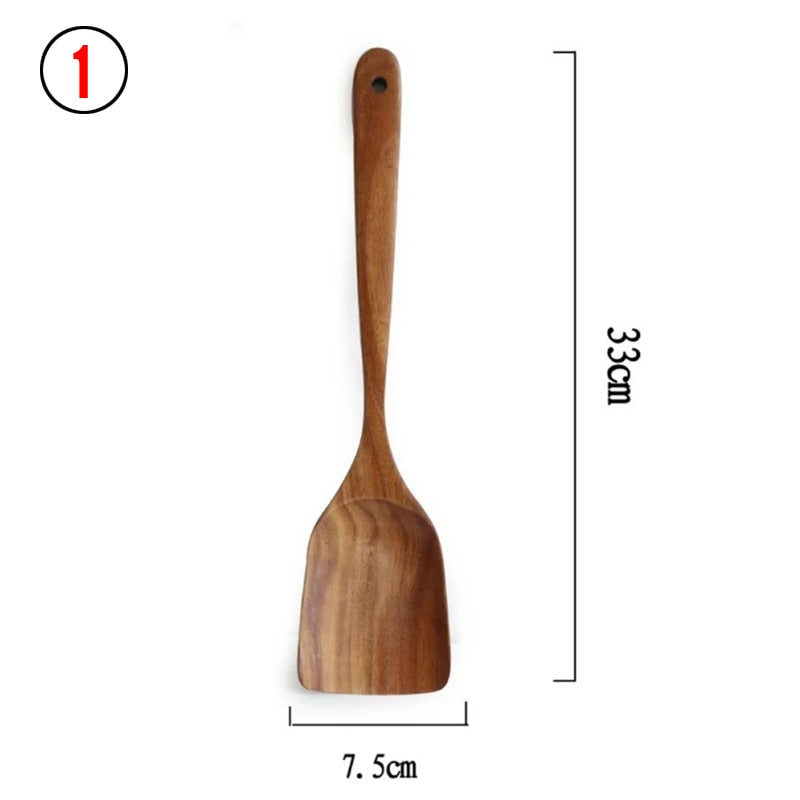 7pcs/set Natural Wood cookware