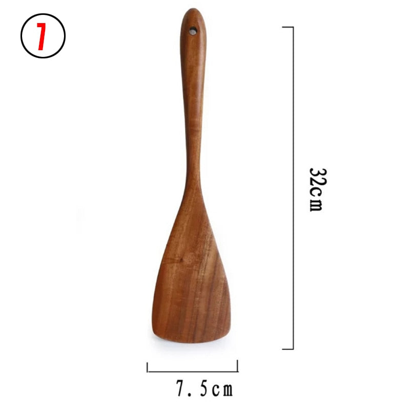 7pcs/set Natural Wood cookware