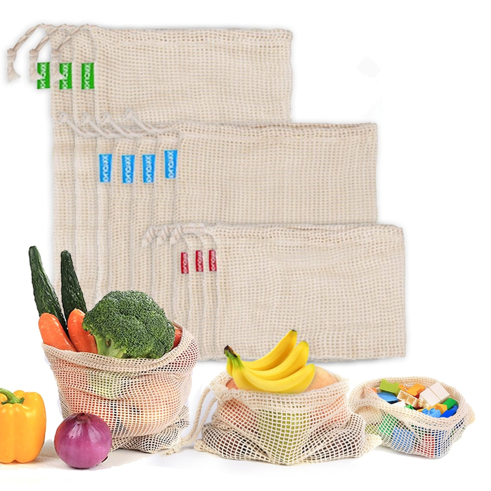 Cotton Mesh Produce Bags