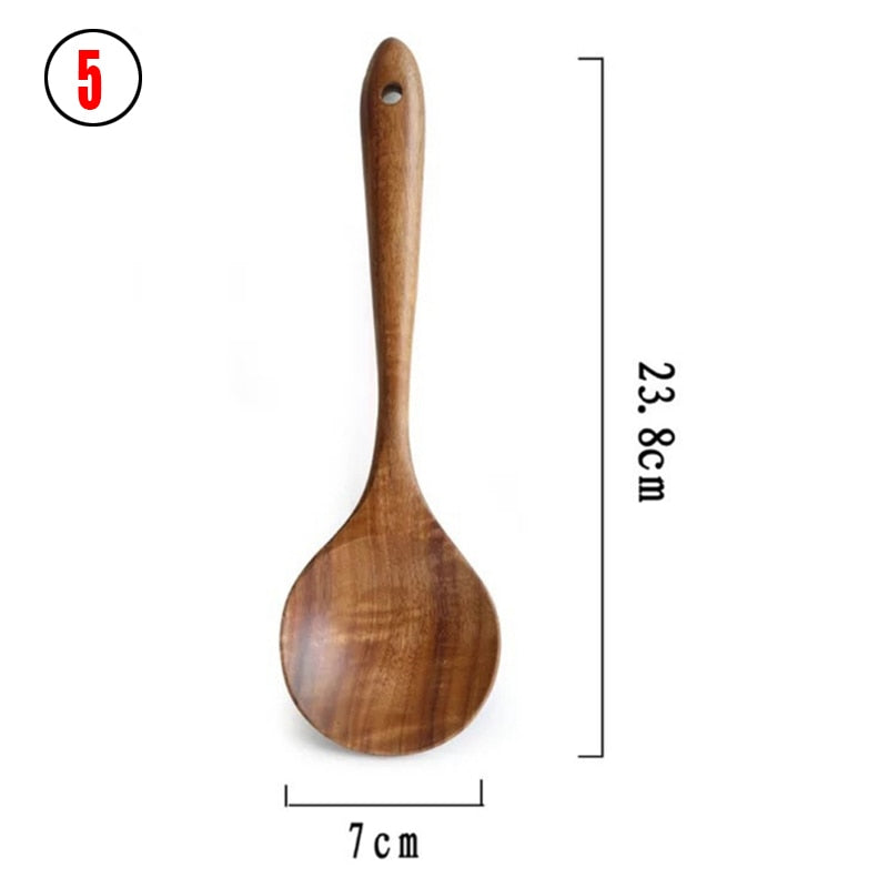 7pcs/set Natural Wood cookware