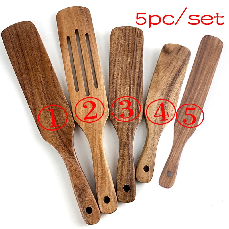 7pcs/set Natural Wood cookware